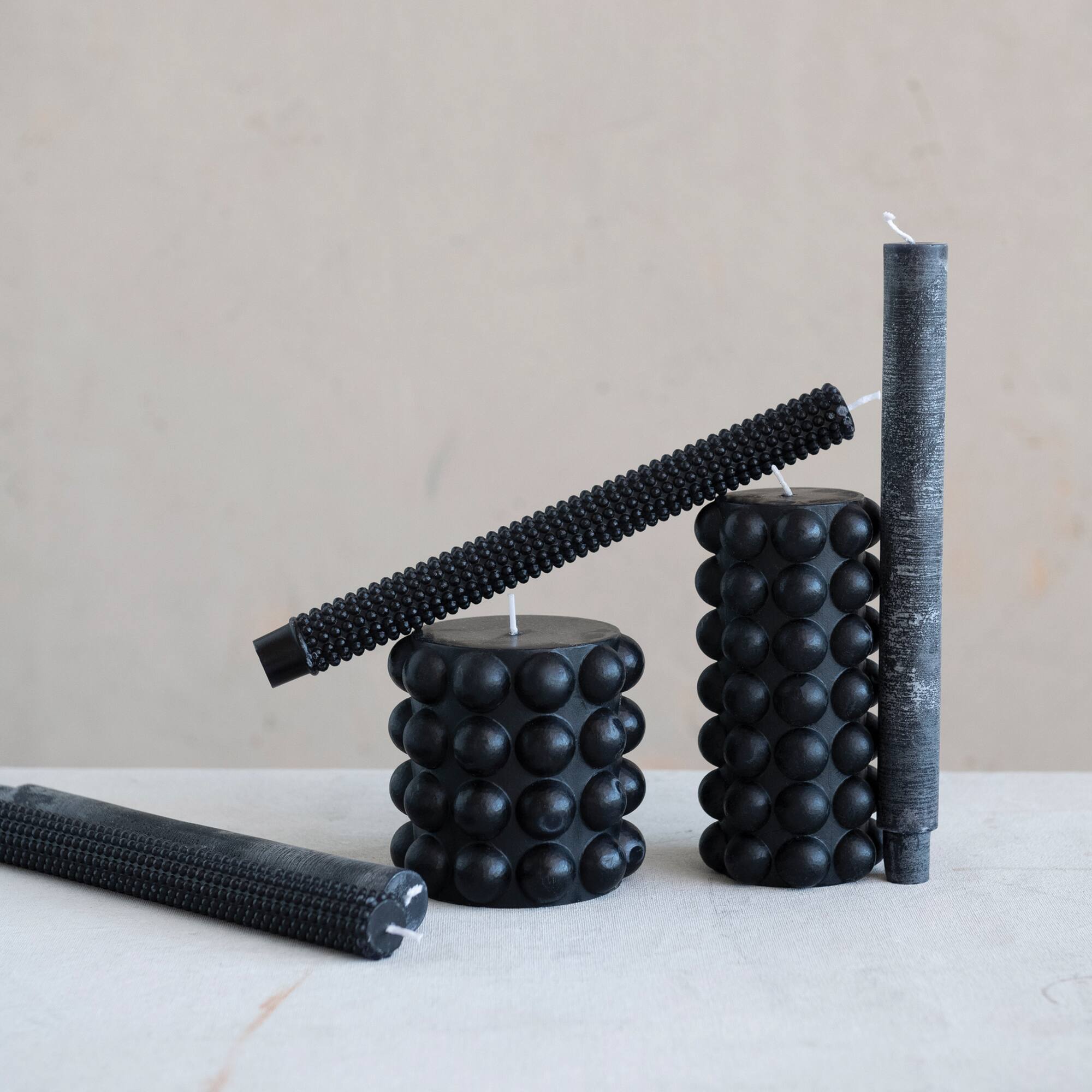 Hello Honey® 10" Unscented Hobnail Taper Candles In Box Set